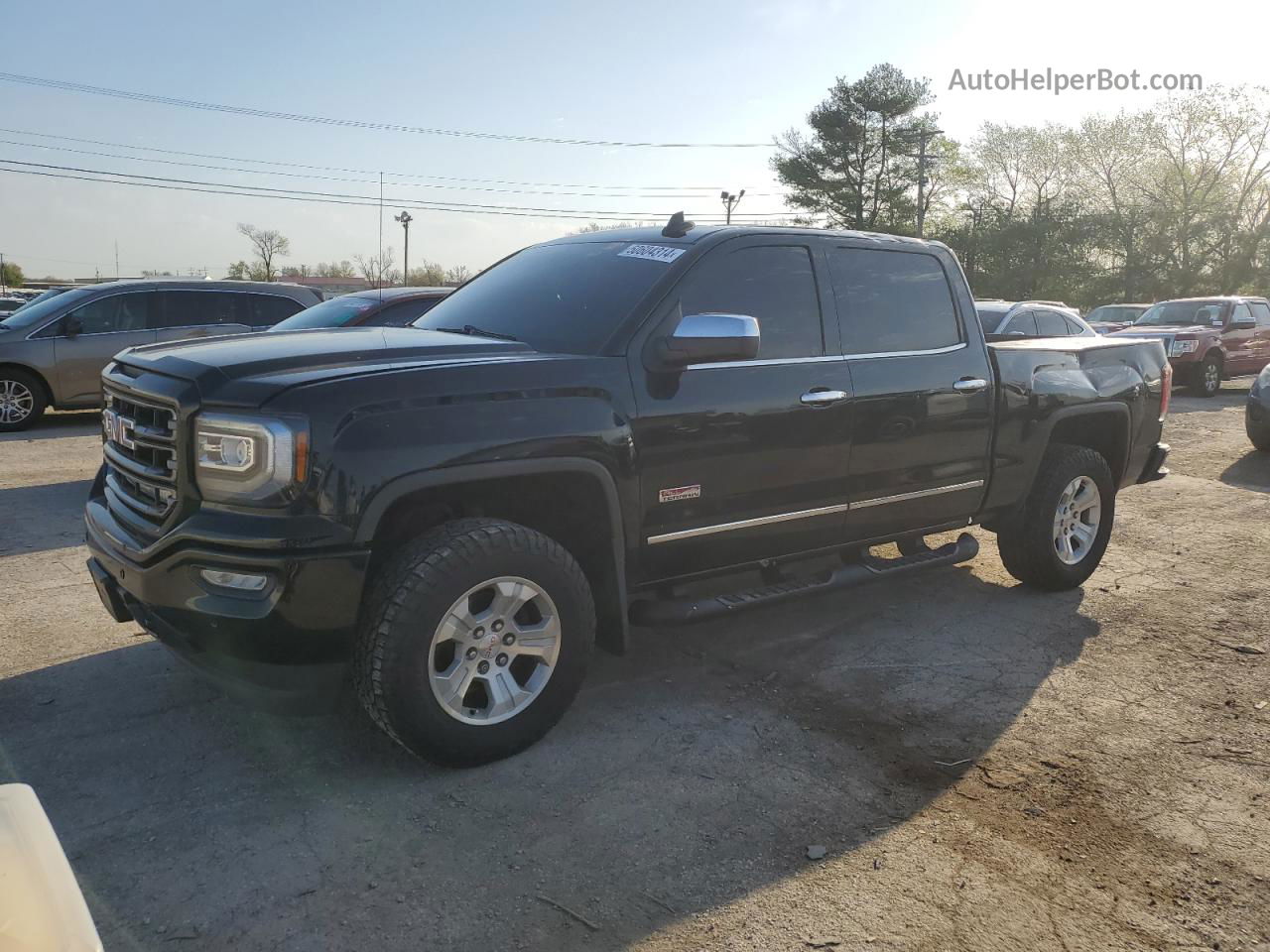 2016 Gmc Sierra K1500 Slt Черный vin: 3GTU2NEC0GG145315