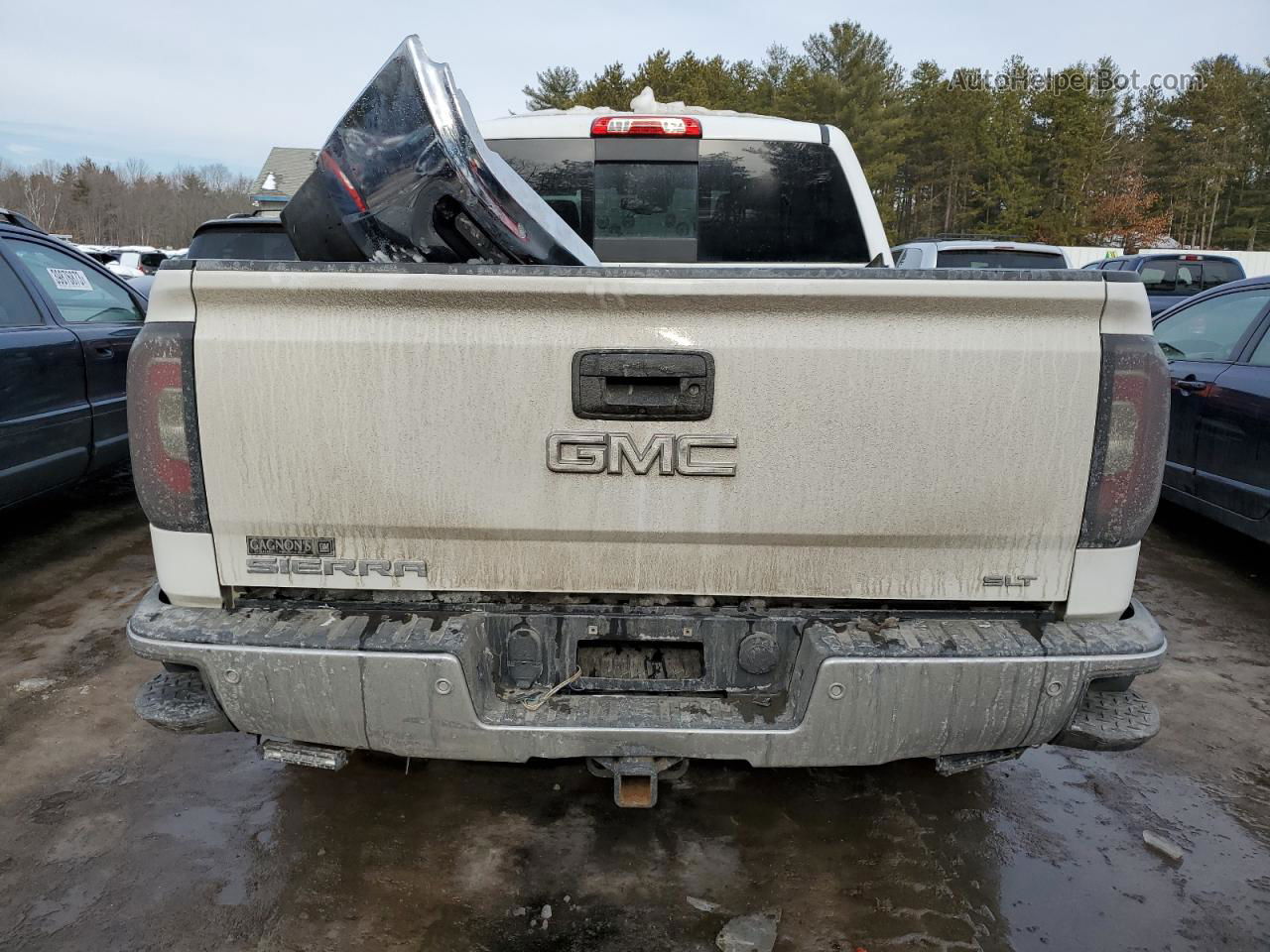 2016 Gmc Sierra K1500 Slt White vin: 3GTU2NEC0GG332313