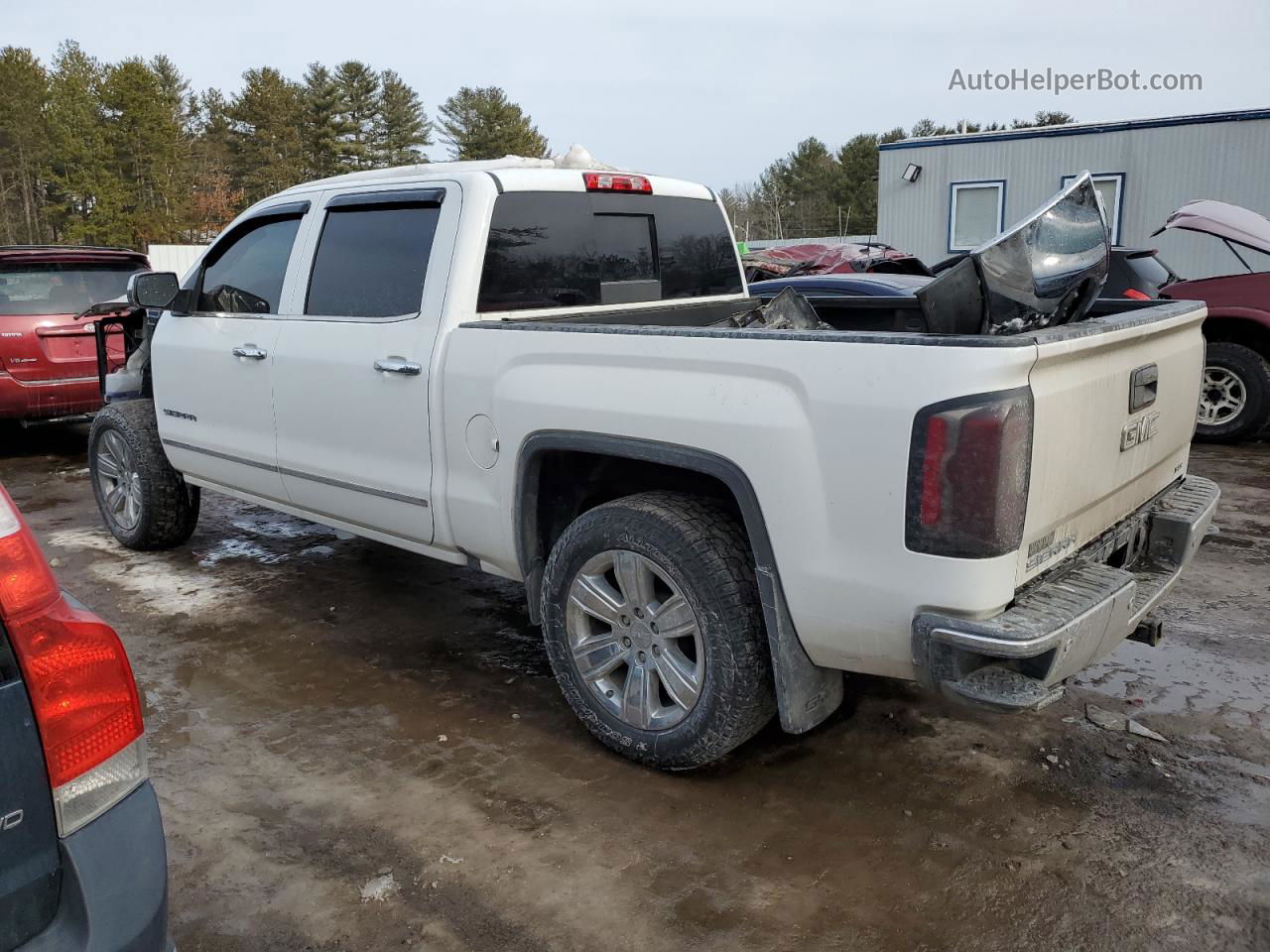 2016 Gmc Sierra K1500 Slt White vin: 3GTU2NEC0GG332313