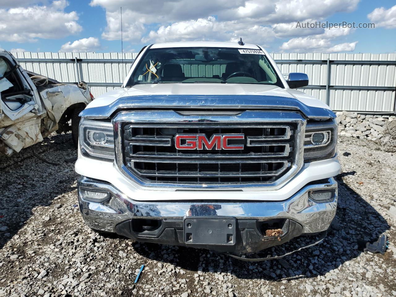 2016 Gmc Sierra K1500 Slt White vin: 3GTU2NEC1GG233144