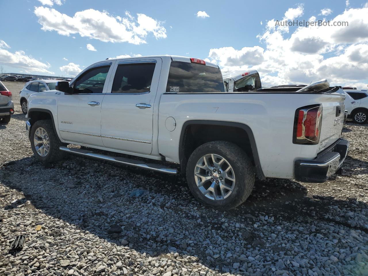 2016 Gmc Sierra K1500 Slt White vin: 3GTU2NEC1GG233144