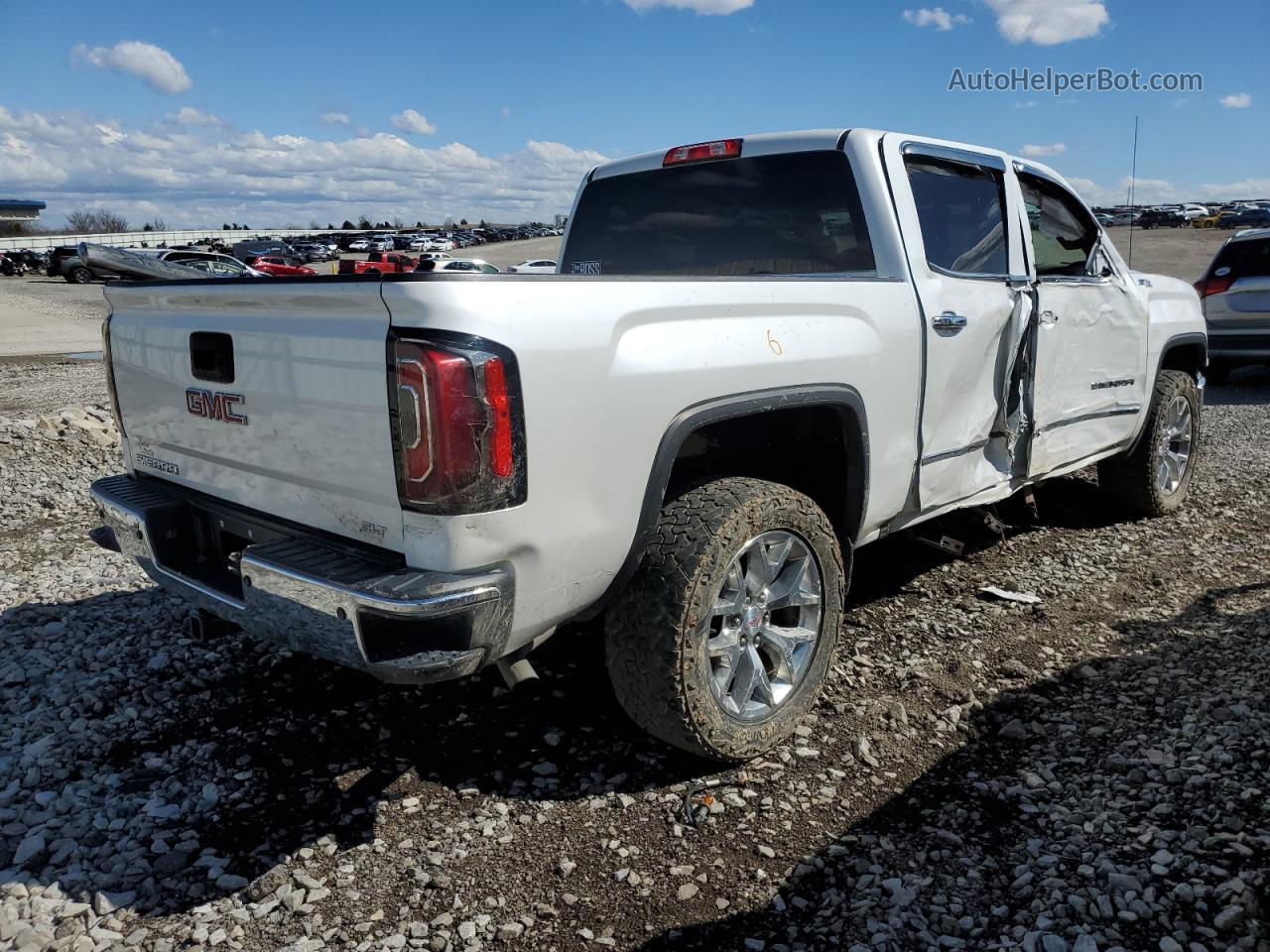 2016 Gmc Sierra K1500 Slt White vin: 3GTU2NEC1GG233144