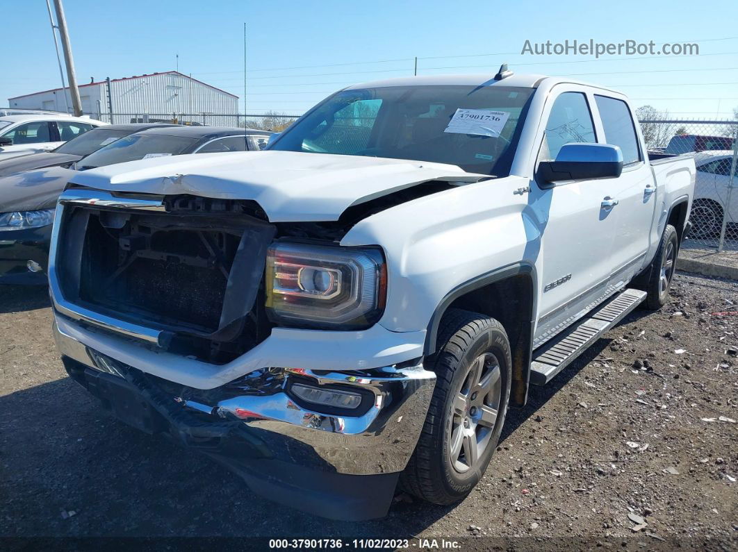 2016 Gmc Sierra 1500 Slt White vin: 3GTU2NEC1GG288936