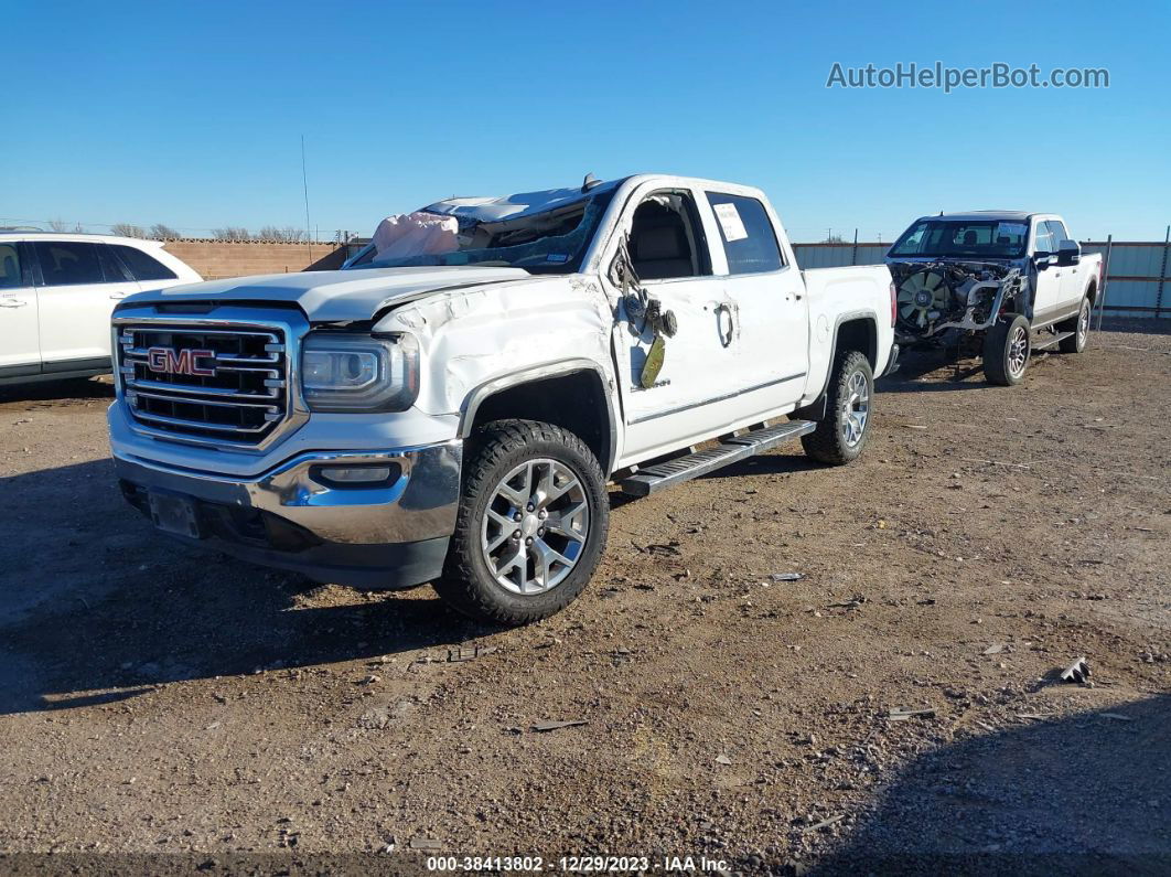 2016 Gmc Sierra 1500 Slt White vin: 3GTU2NEC1GG303371