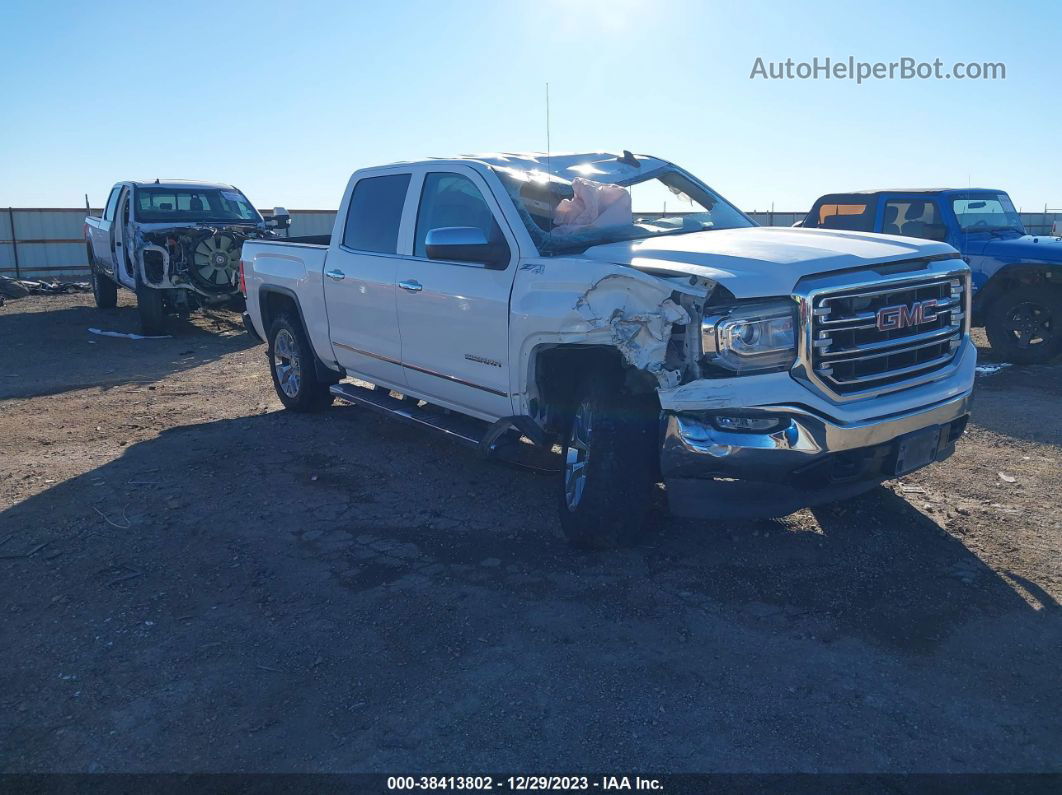 2016 Gmc Sierra 1500 Slt White vin: 3GTU2NEC1GG303371