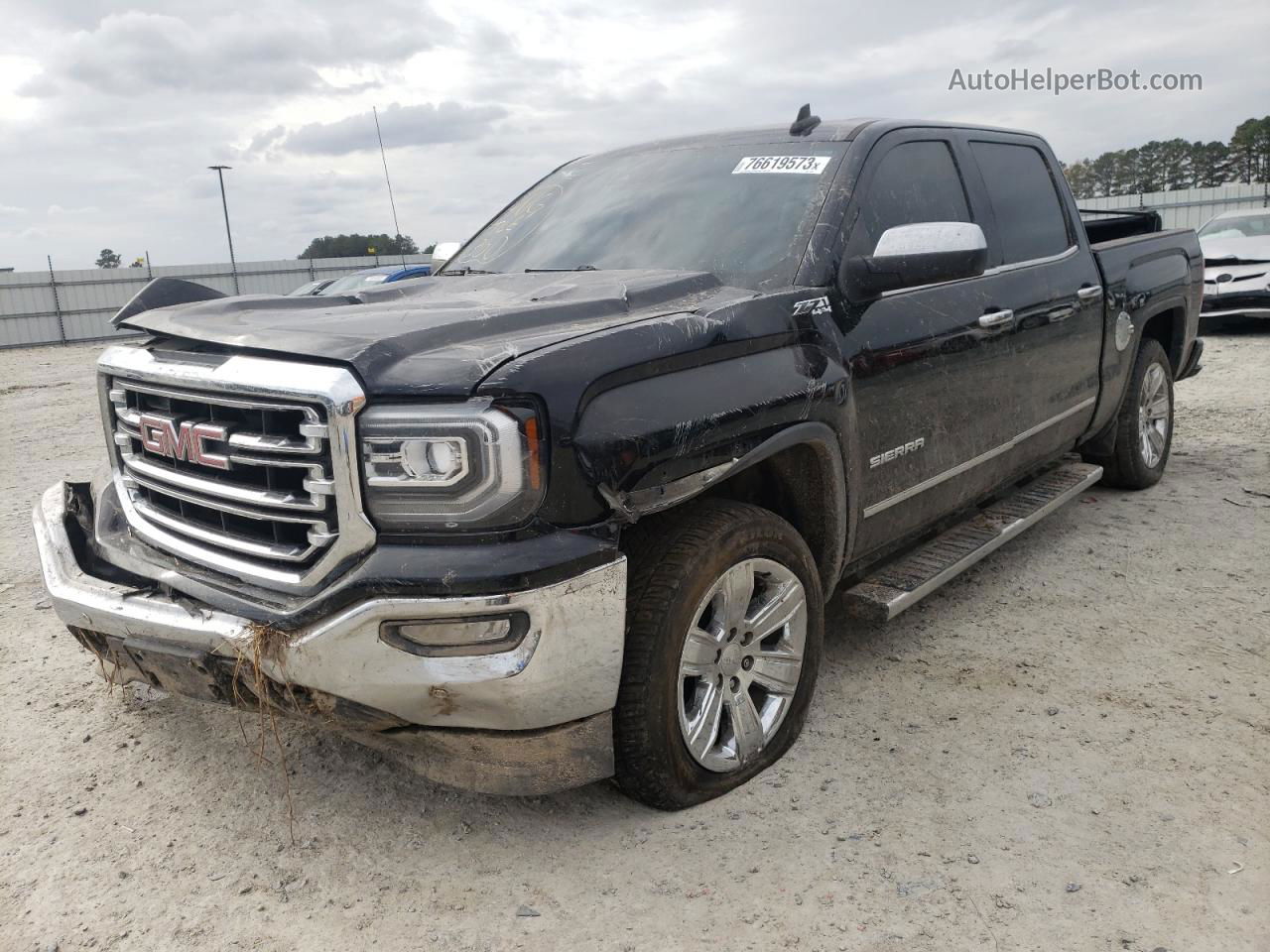 2016 Gmc Sierra K1500 Slt Black vin: 3GTU2NEC2GG129410