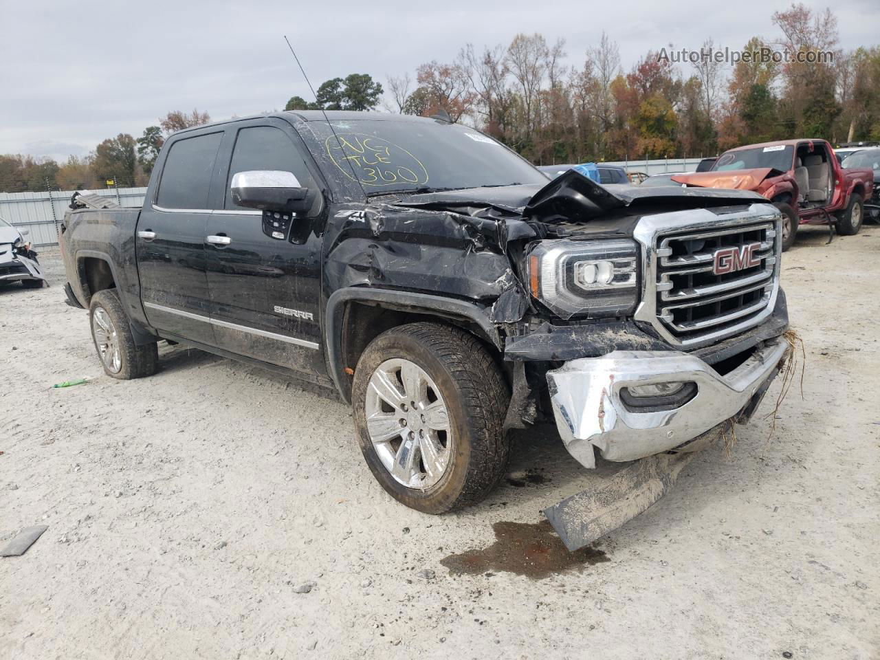 2016 Gmc Sierra K1500 Slt Black vin: 3GTU2NEC2GG129410