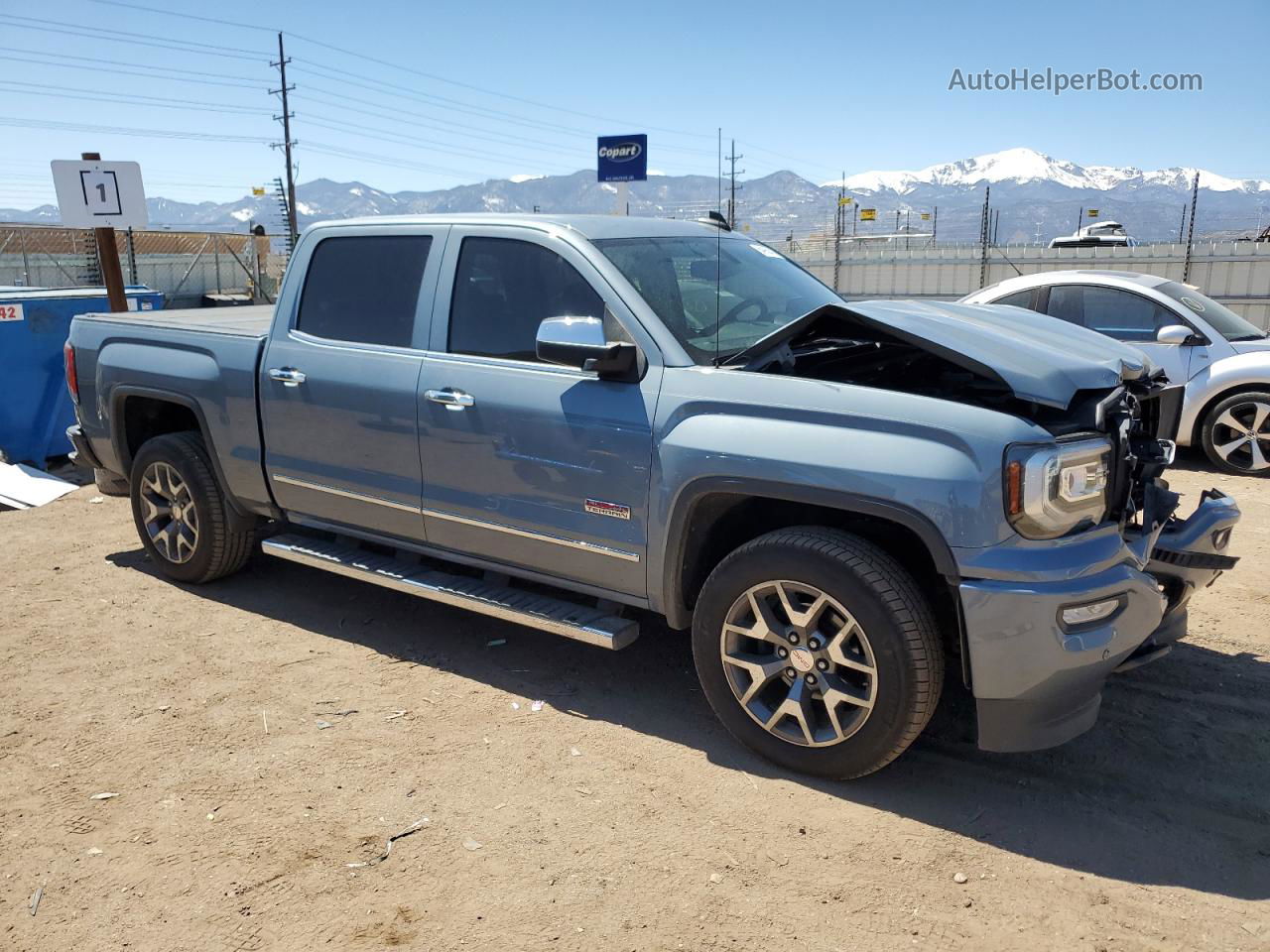 2016 Gmc Sierra K1500 Slt Бирюзовый vin: 3GTU2NEC3GG183945