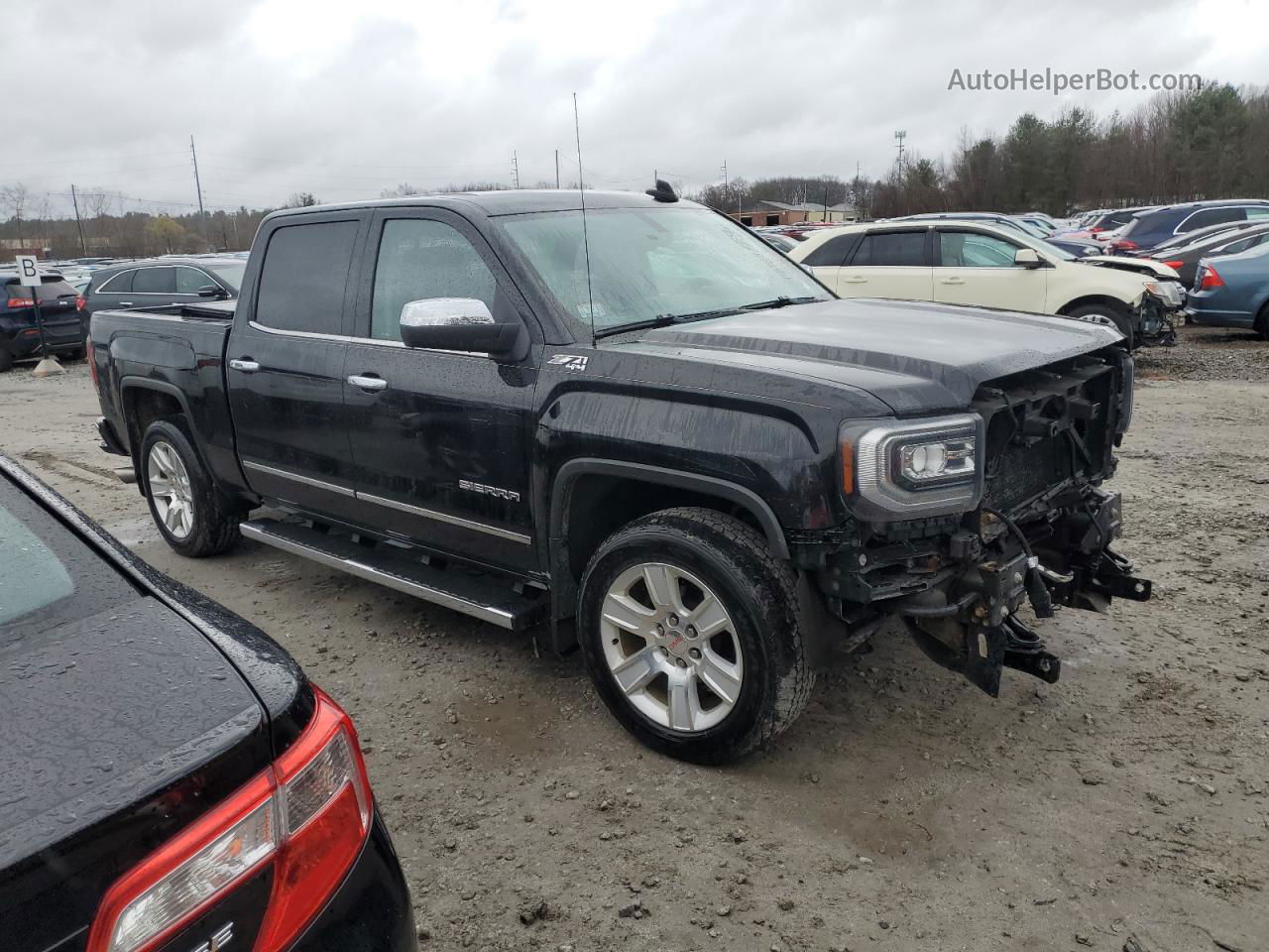 2016 Gmc Sierra K1500 Slt Черный vin: 3GTU2NEC3GG204633