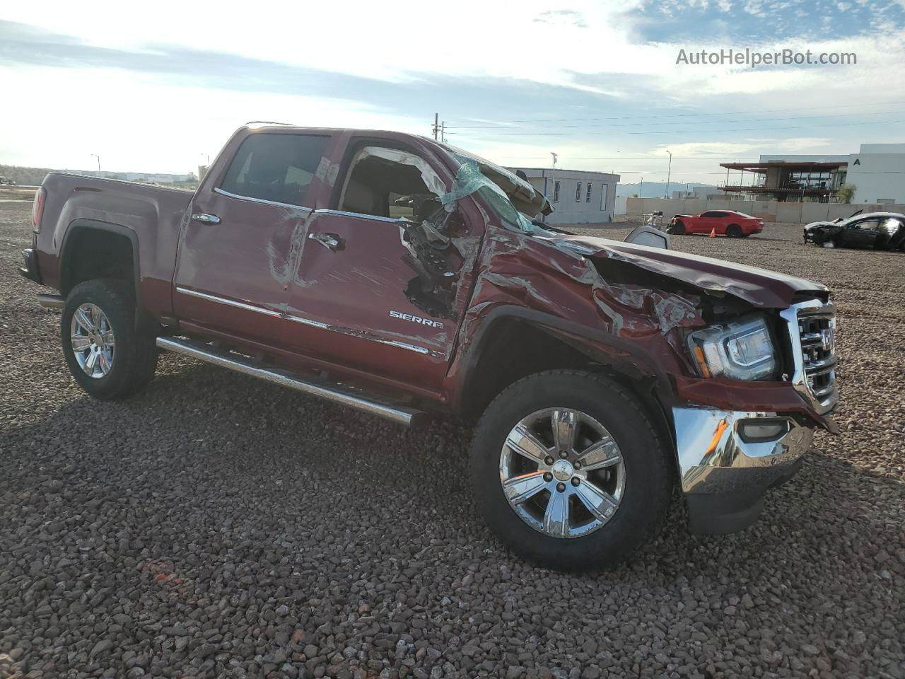 2016 Gmc Sierra K1500 Slt Maroon vin: 3GTU2NEC3GG346724