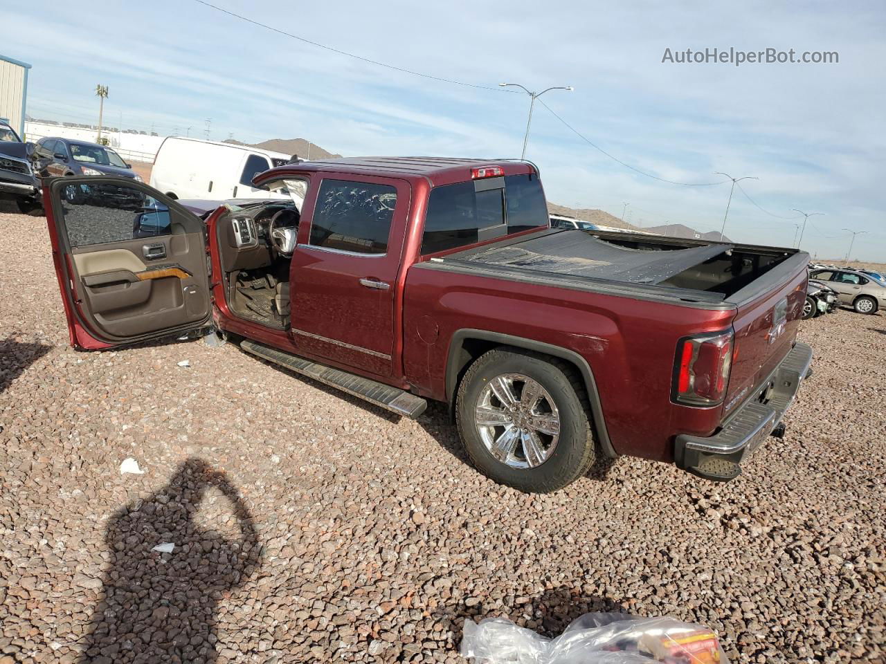 2016 Gmc Sierra K1500 Slt Темно-бордовый vin: 3GTU2NEC3GG346724