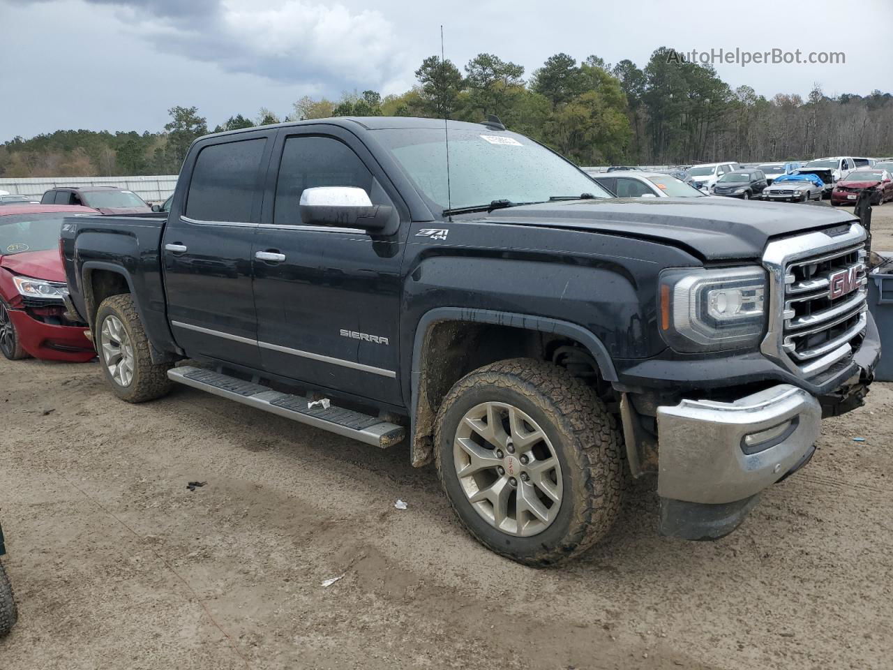 2016 Gmc Sierra K1500 Slt Черный vin: 3GTU2NEC4GG151263