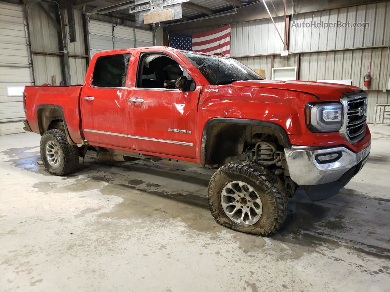 2016 Gmc Sierra K1500 Slt Red vin: 3GTU2NEC4GG208660