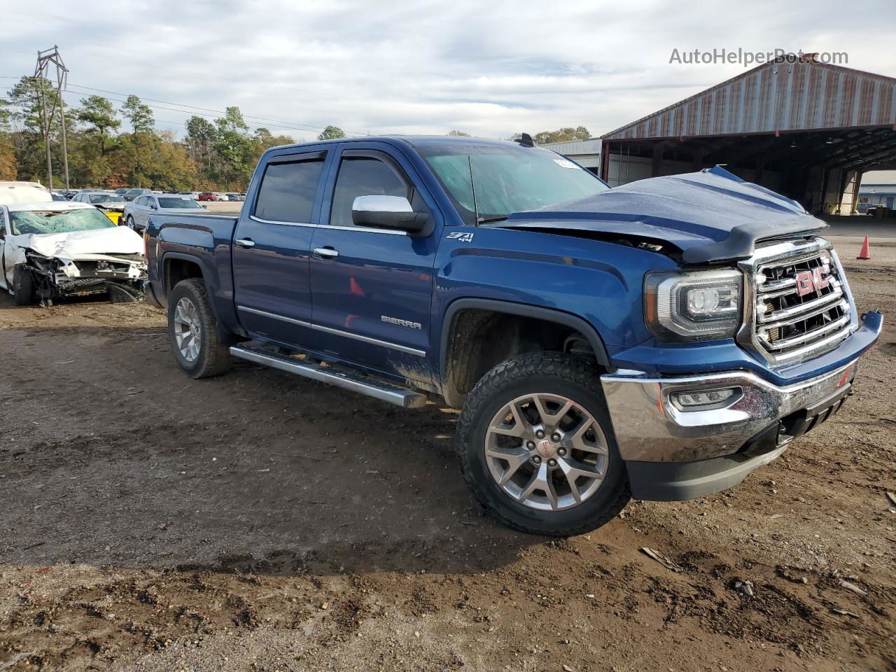 2016 Gmc Sierra K1500 Slt Blue vin: 3GTU2NEC4GG235177