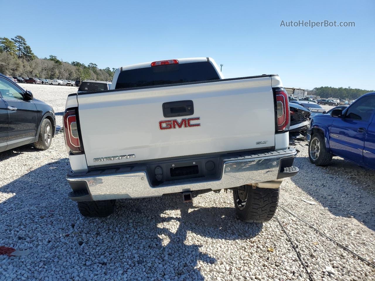 2016 Gmc Sierra K1500 Slt White vin: 3GTU2NEC4GG297856