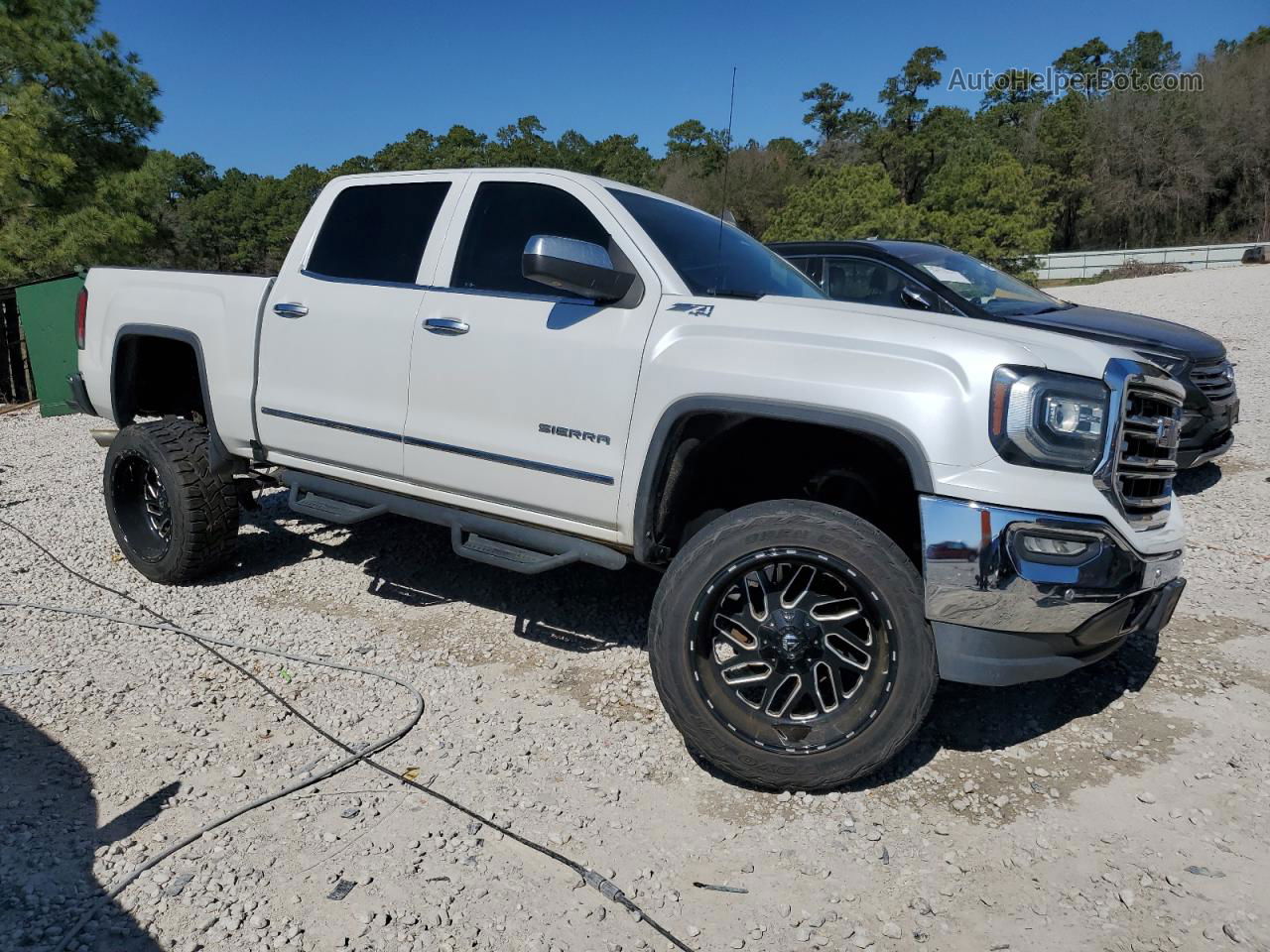 2016 Gmc Sierra K1500 Slt White vin: 3GTU2NEC4GG297856