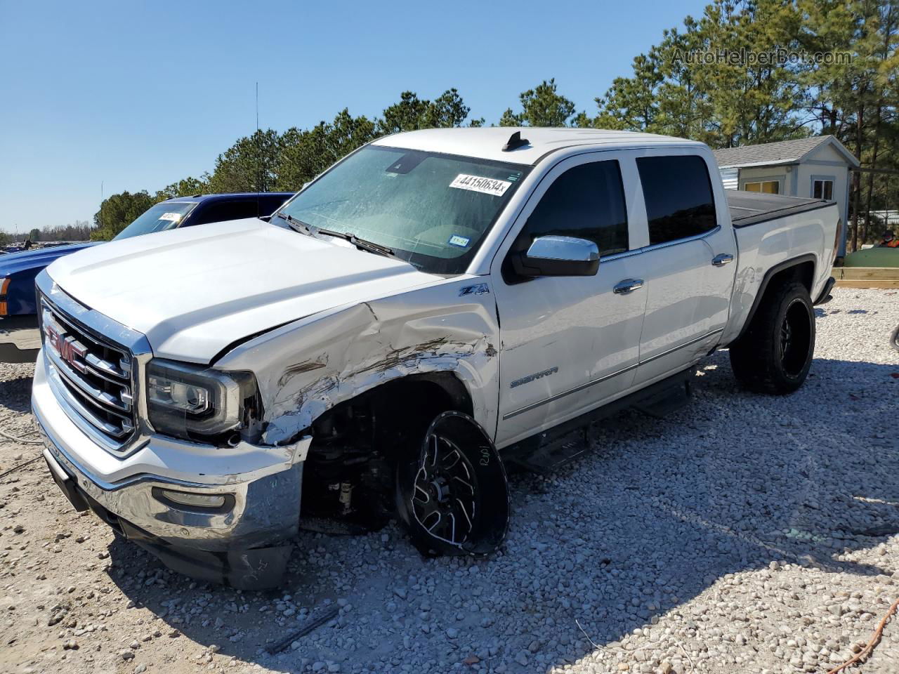 2016 Gmc Sierra K1500 Slt White vin: 3GTU2NEC4GG297856