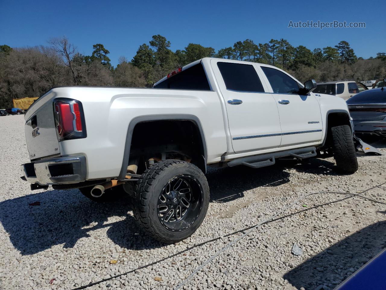 2016 Gmc Sierra K1500 Slt White vin: 3GTU2NEC4GG297856