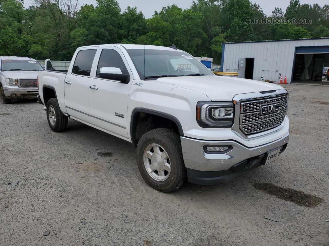 2016 Gmc Sierra K1500 Slt White vin: 3GTU2NEC5GG223023