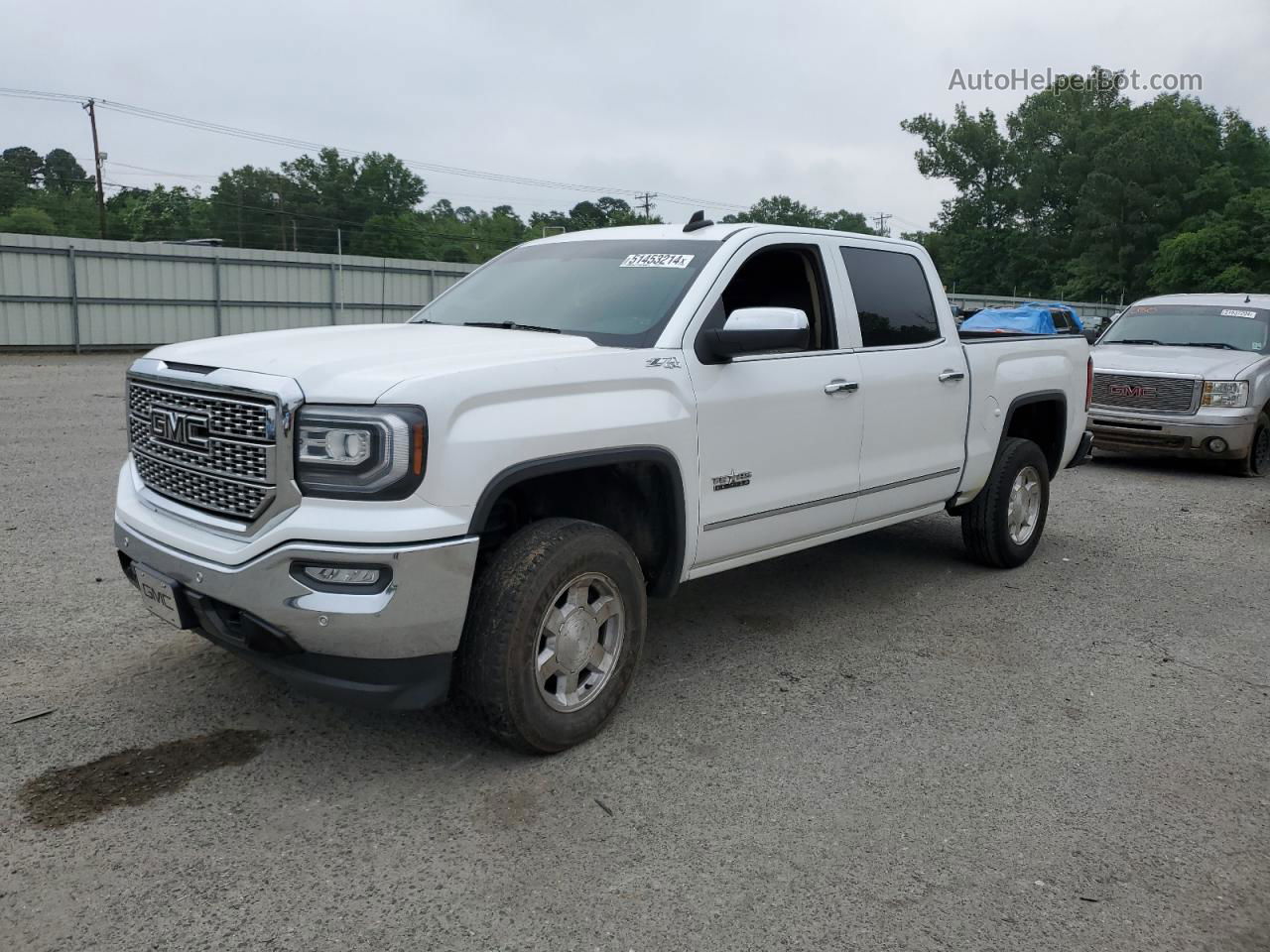 2016 Gmc Sierra K1500 Slt White vin: 3GTU2NEC5GG223023