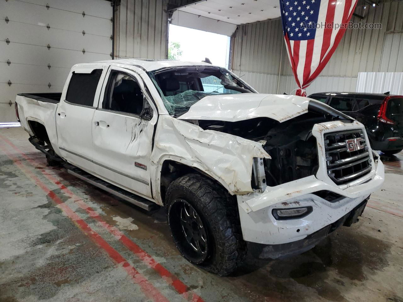 2016 Gmc Sierra K1500 Slt White vin: 3GTU2NEC6GG120645