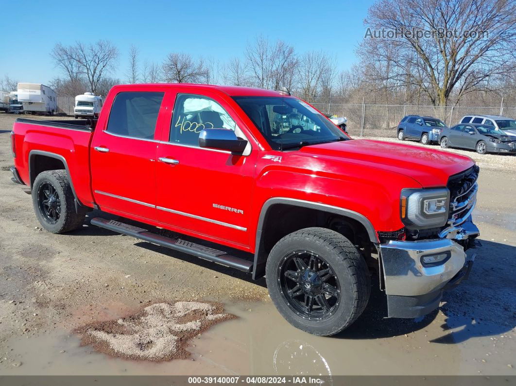 2016 Gmc Sierra 1500 Slt Red vin: 3GTU2NEC6GG166377