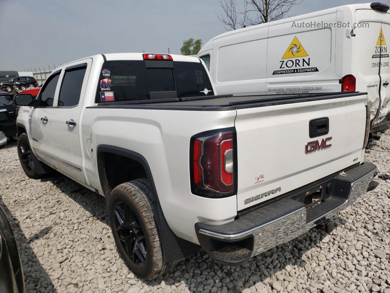 2016 Gmc Sierra K1500 Slt White vin: 3GTU2NEC6GG299897