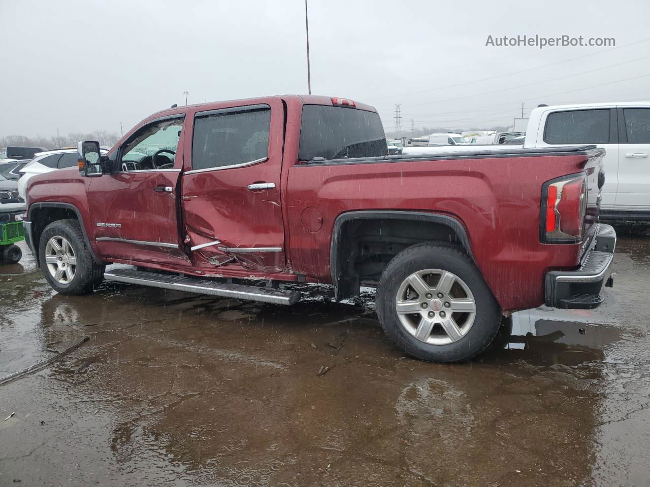 2016 Gmc Sierra K1500 Slt Burgundy vin: 3GTU2NEC7GG151189