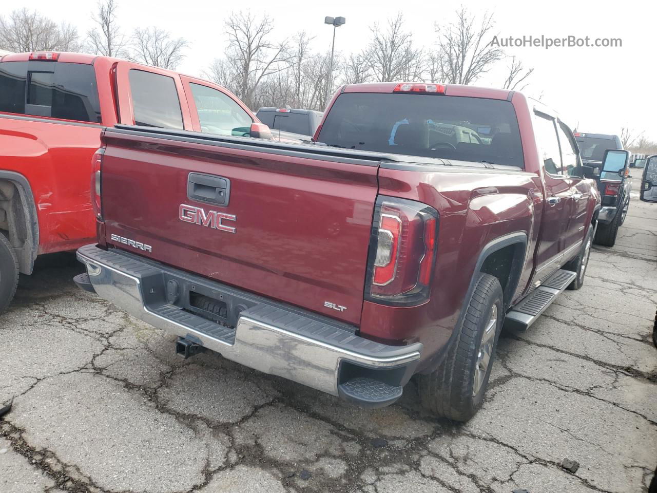 2016 Gmc Sierra K1500 Slt Burgundy vin: 3GTU2NEC7GG151189