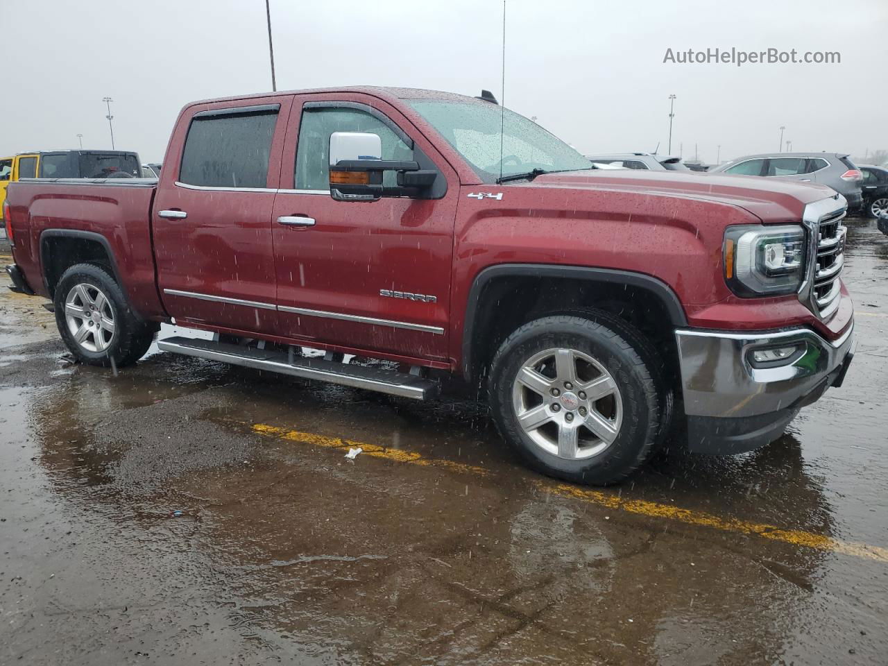 2016 Gmc Sierra K1500 Slt Burgundy vin: 3GTU2NEC7GG151189