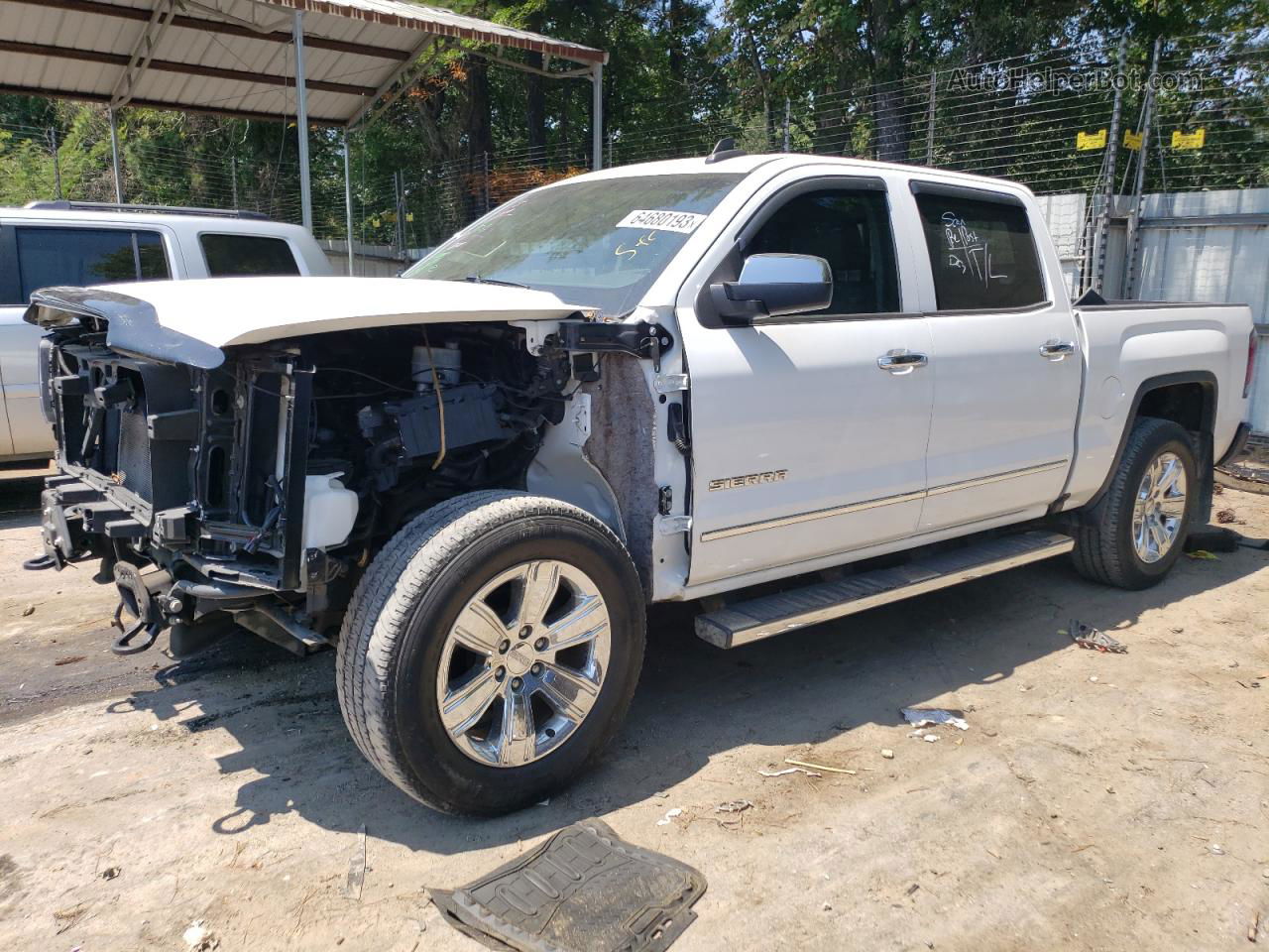 2016 Gmc Sierra K1500 Slt White vin: 3GTU2NEC8GG187487