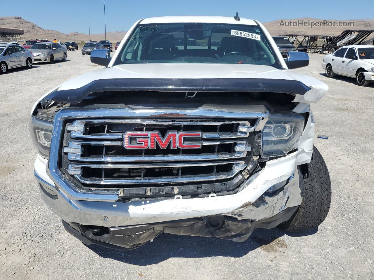 2016 Gmc Sierra K1500 Slt White vin: 3GTU2NEC8GG307336