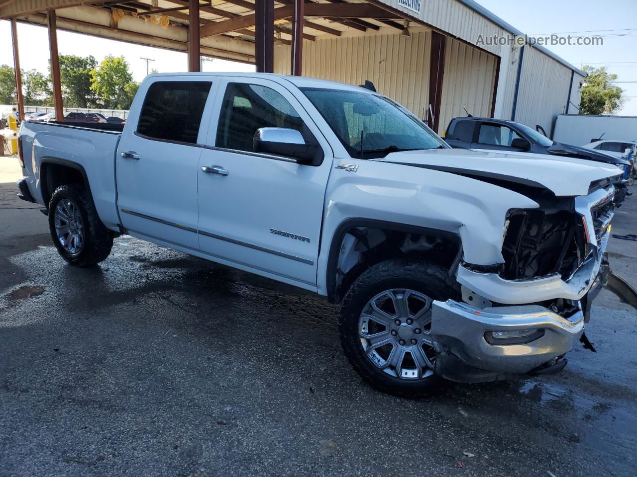 2016 Gmc Sierra K1500 Slt White vin: 3GTU2NEC8GG347819