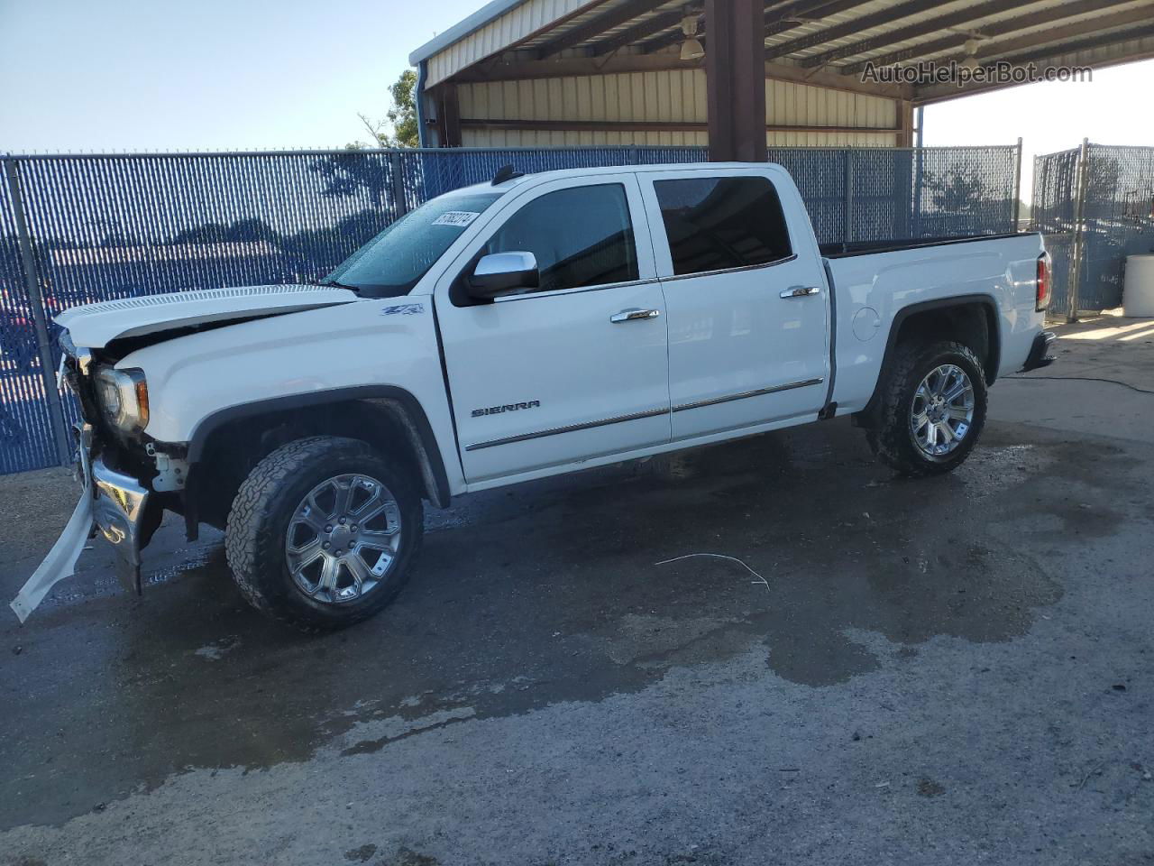 2016 Gmc Sierra K1500 Slt White vin: 3GTU2NEC8GG347819