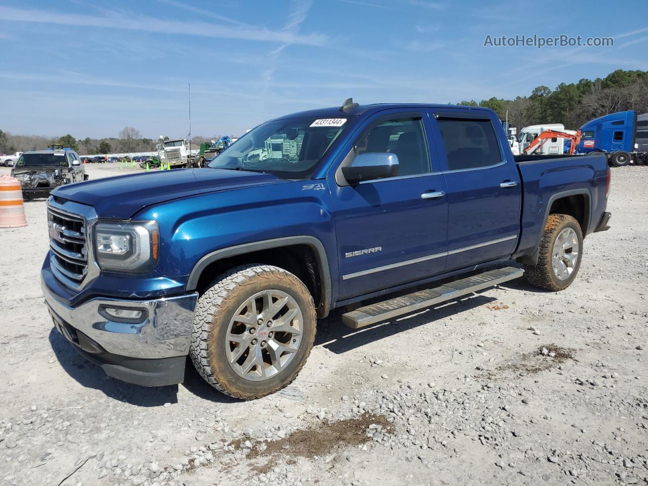 2016 Gmc Sierra K1500 Slt Синий vin: 3GTU2NEC9GG236969