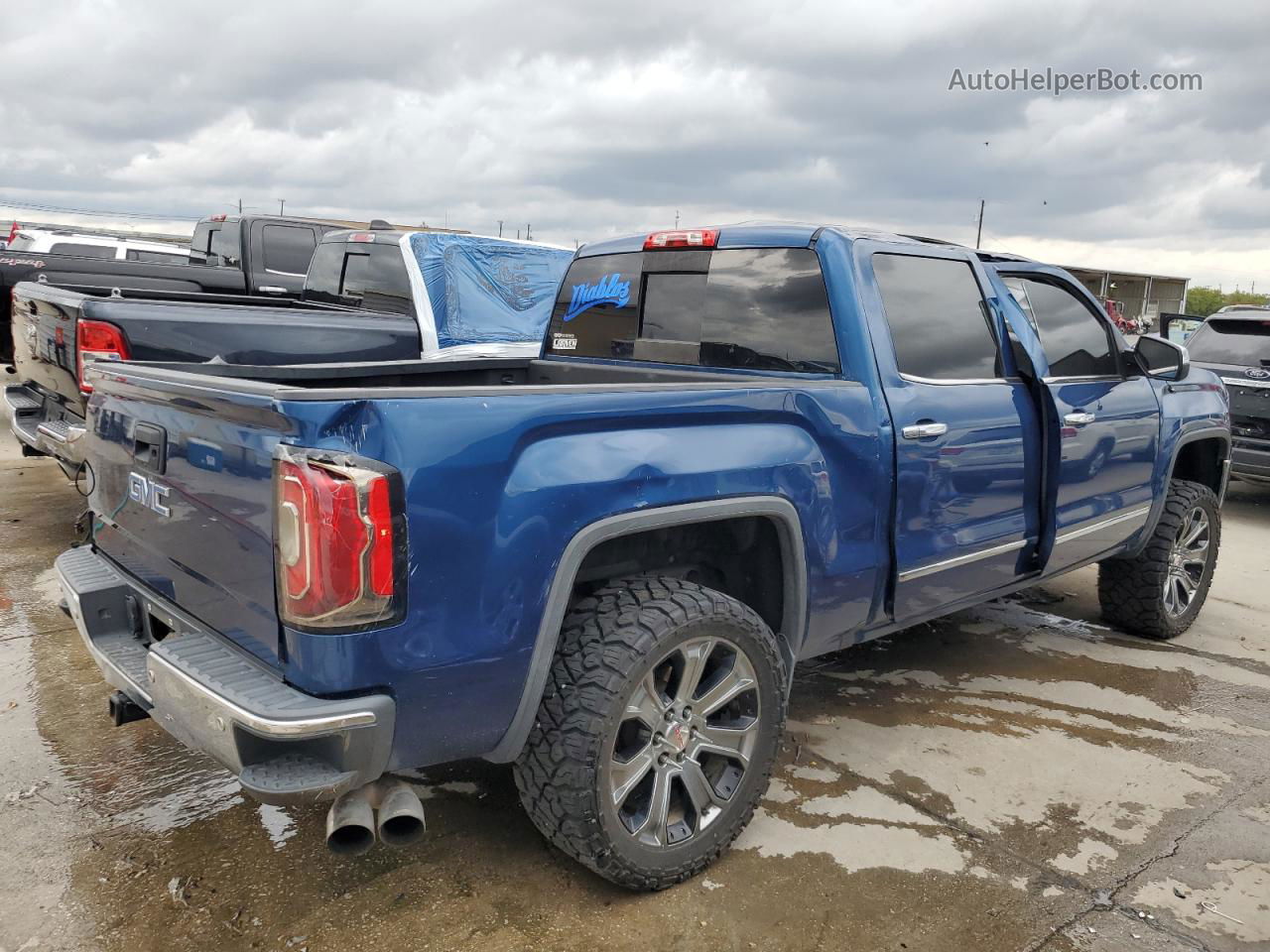 2016 Gmc Sierra K1500 Slt Blue vin: 3GTU2NEC9GG342547