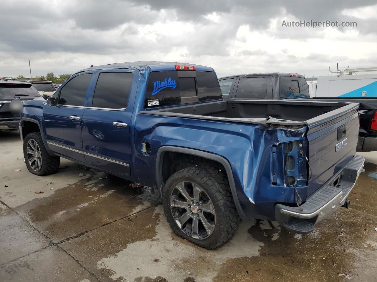 2016 Gmc Sierra K1500 Slt Blue vin: 3GTU2NEC9GG342547