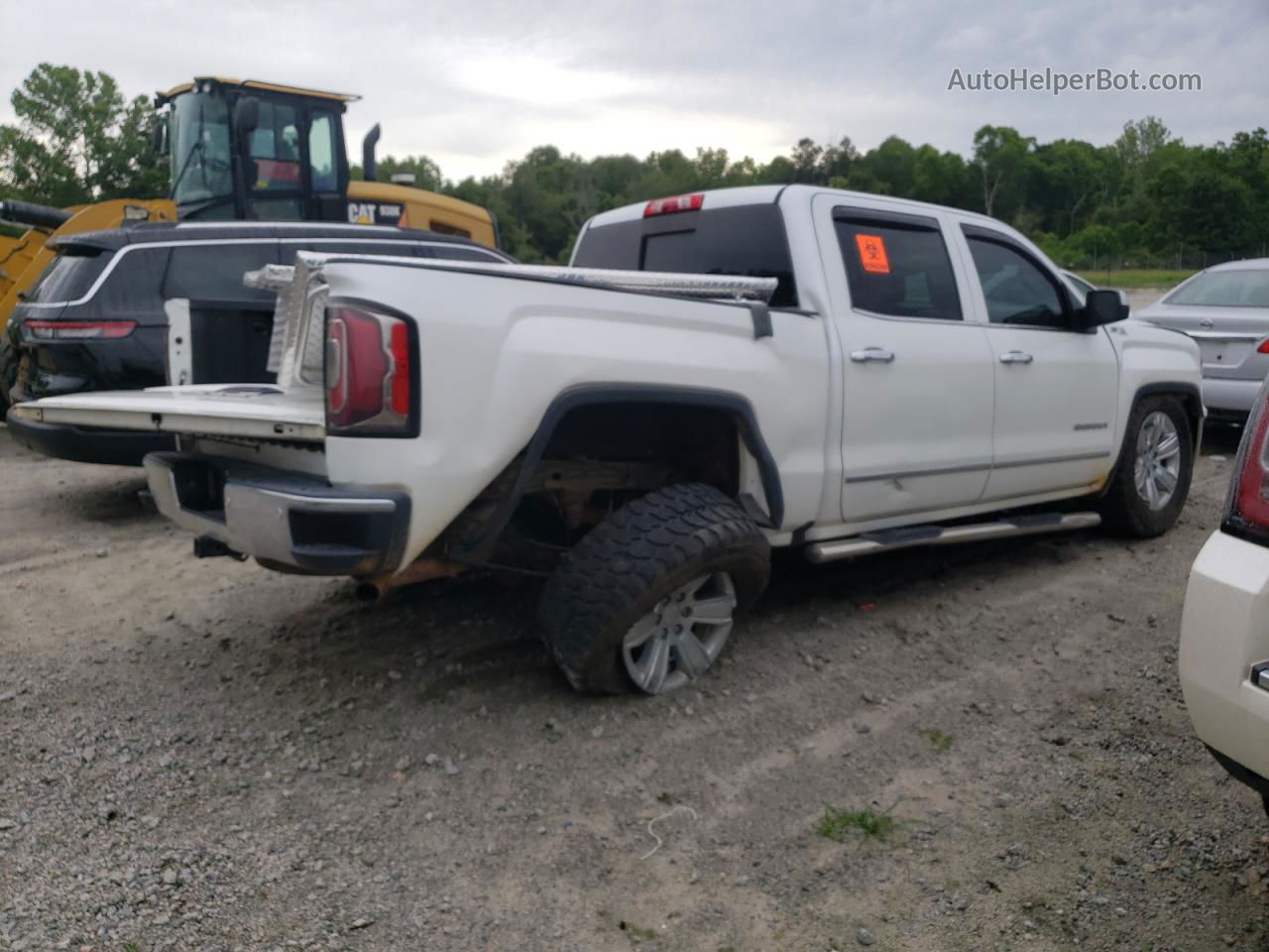 2016 Gmc Sierra K1500 Slt White vin: 3GTU2NECXGG293777