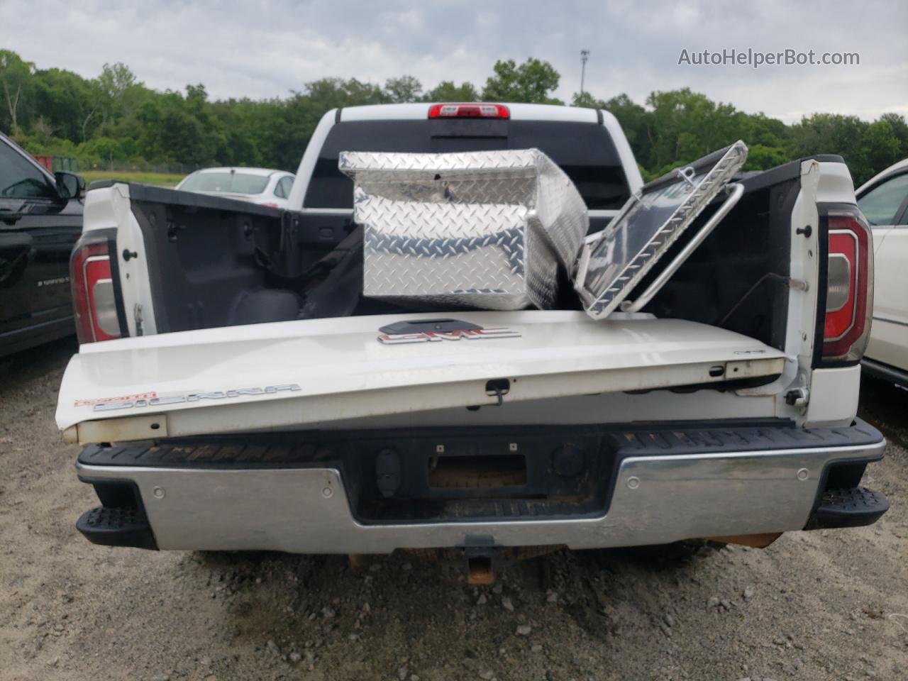 2016 Gmc Sierra K1500 Slt White vin: 3GTU2NECXGG293777