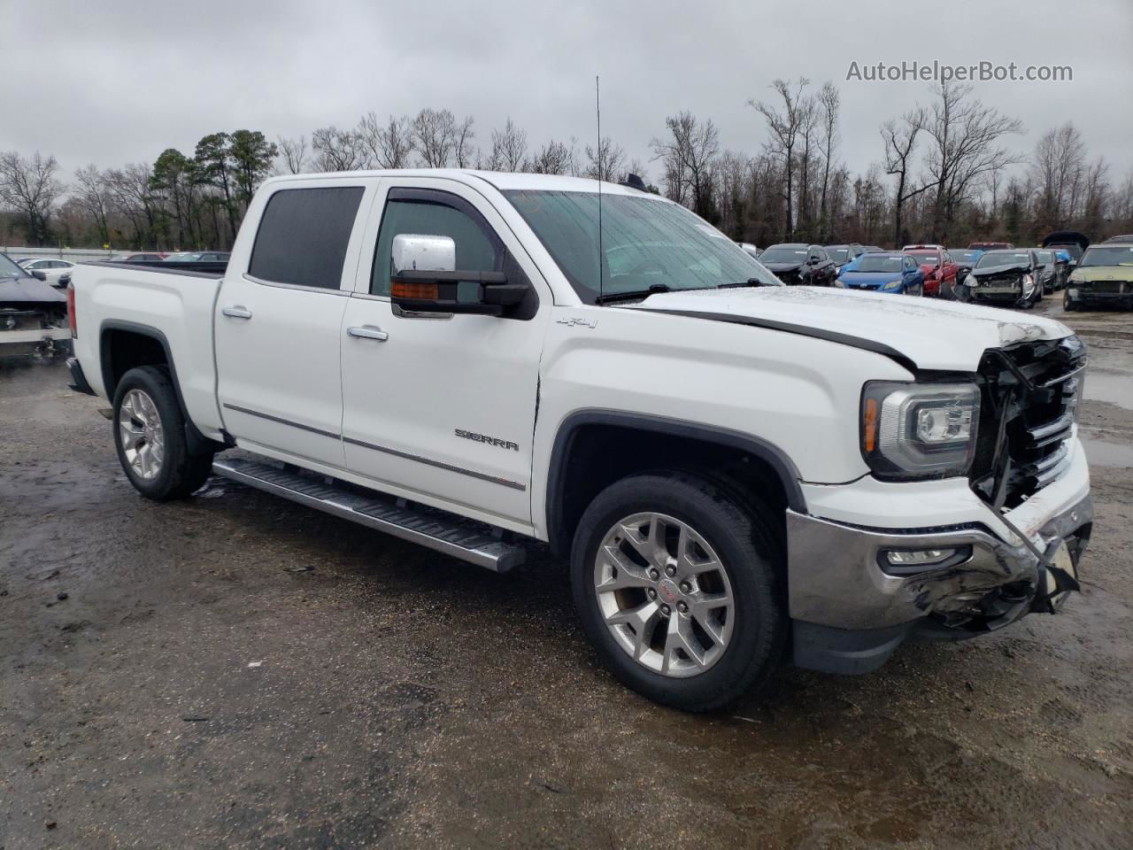 2016 Gmc Sierra K1500 Slt Белый vin: 3GTU2NEJ8GG285711