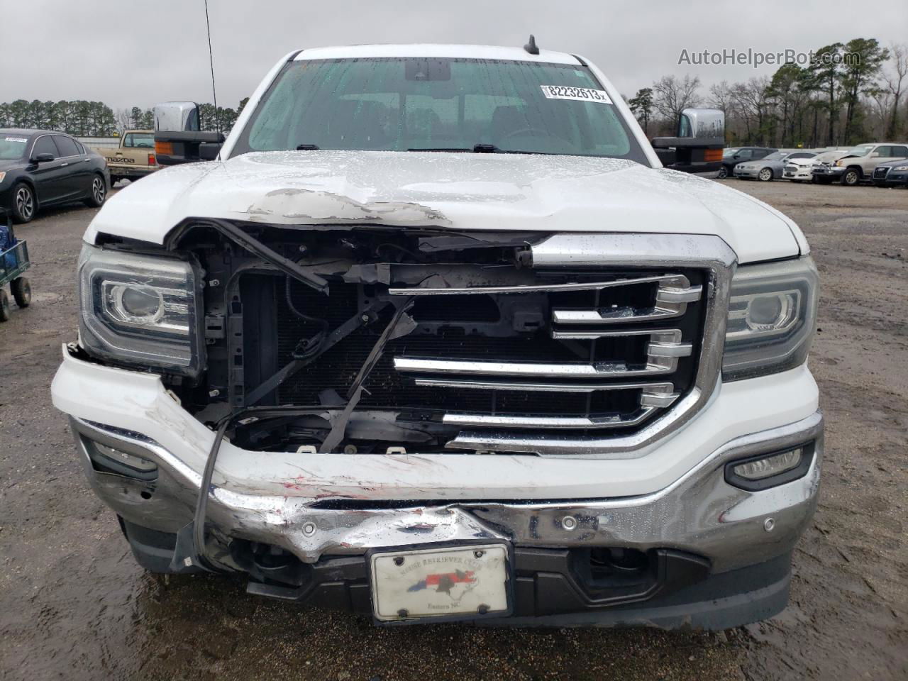 2016 Gmc Sierra K1500 Slt White vin: 3GTU2NEJ8GG285711