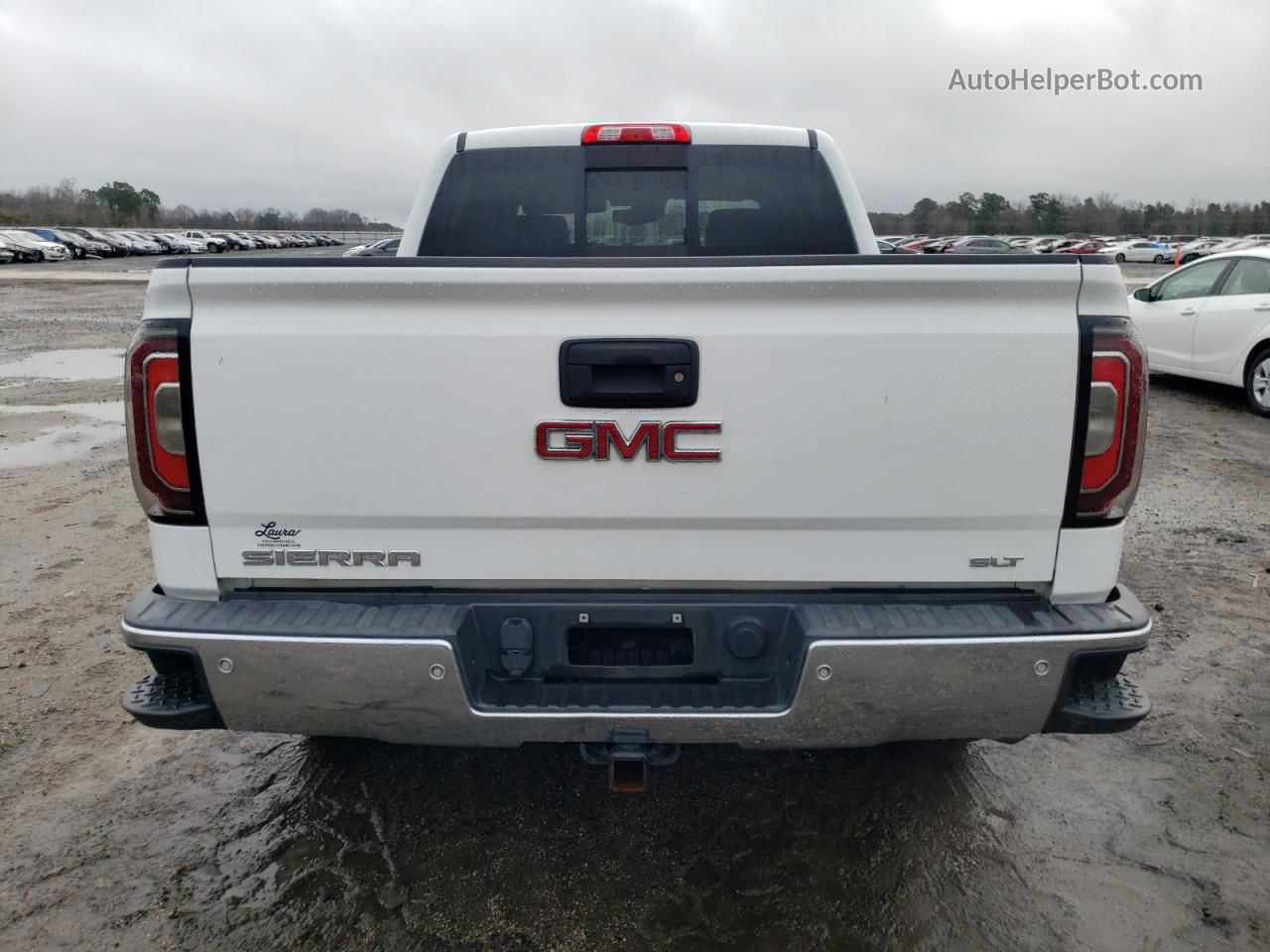 2016 Gmc Sierra K1500 Slt White vin: 3GTU2NEJ8GG285711