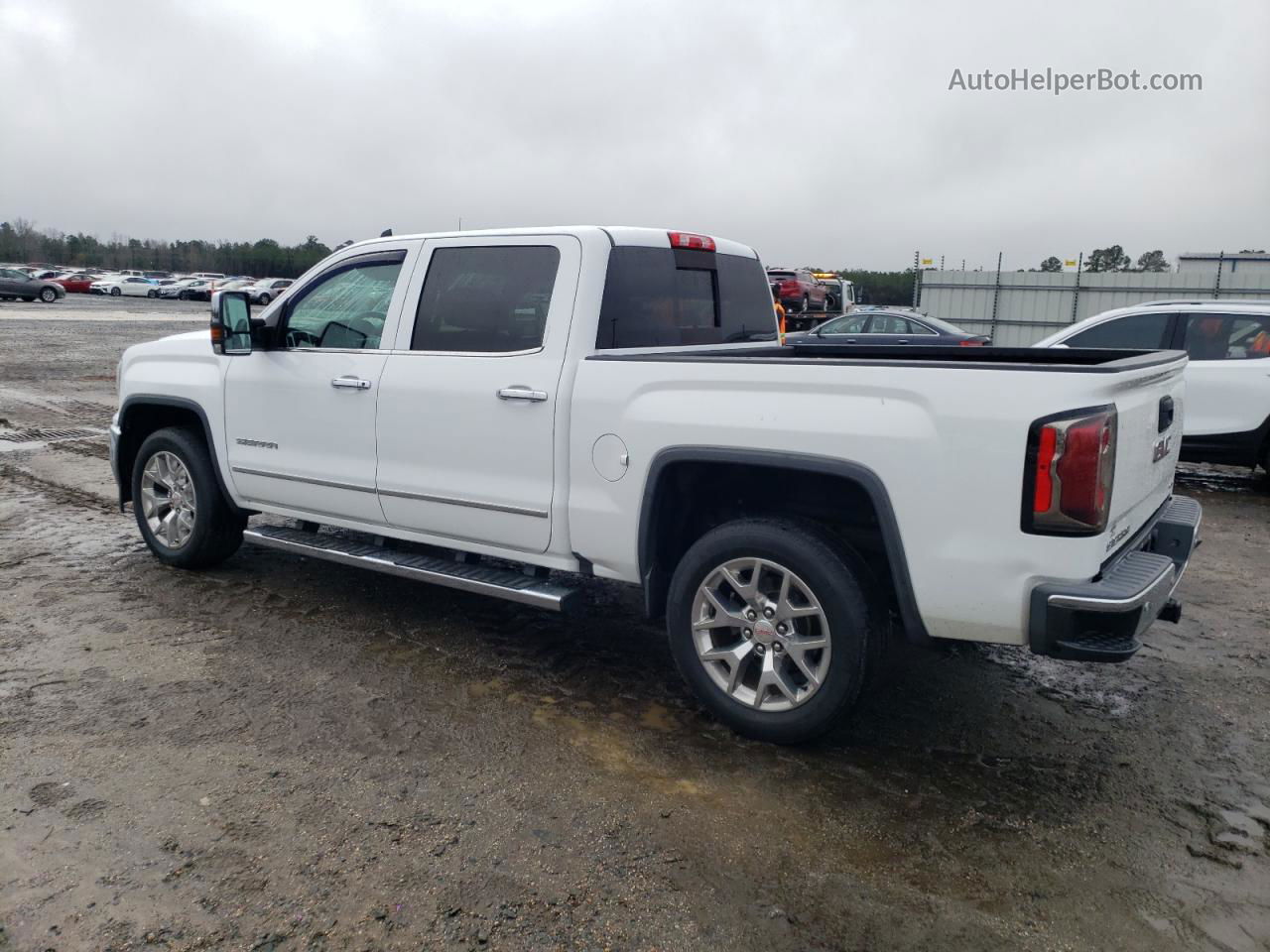 2016 Gmc Sierra K1500 Slt White vin: 3GTU2NEJ8GG285711