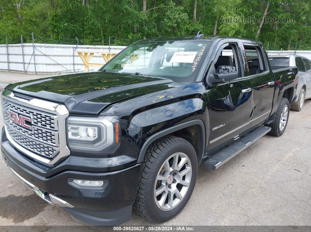 2016 Gmc Sierra 1500 Denali Black vin: 3GTU2PEC9GG223702