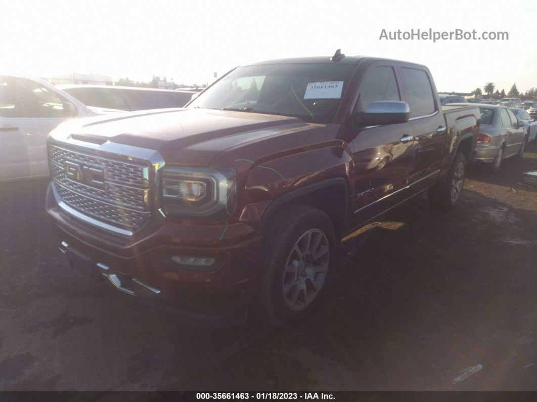 2016 Gmc Sierra 1500 Denali Burgundy vin: 3GTU2PEJ4GG138698