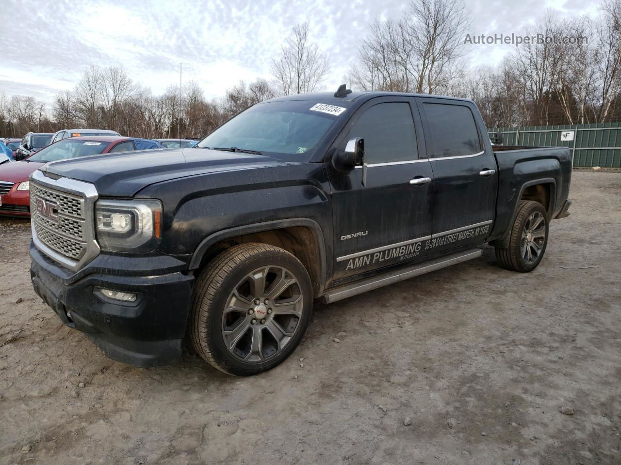 2016 Gmc Sierra K1500 Denali Black vin: 3GTU2PEJ4GG316075