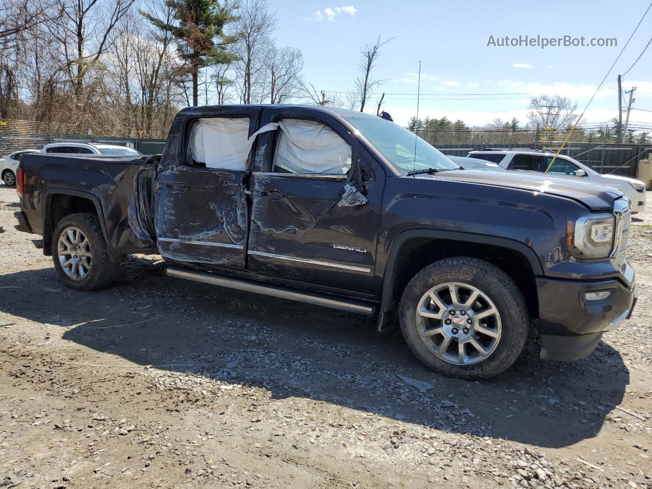 2016 Gmc Sierra K1500 Denali Black vin: 3GTU2PEJ5GG245095