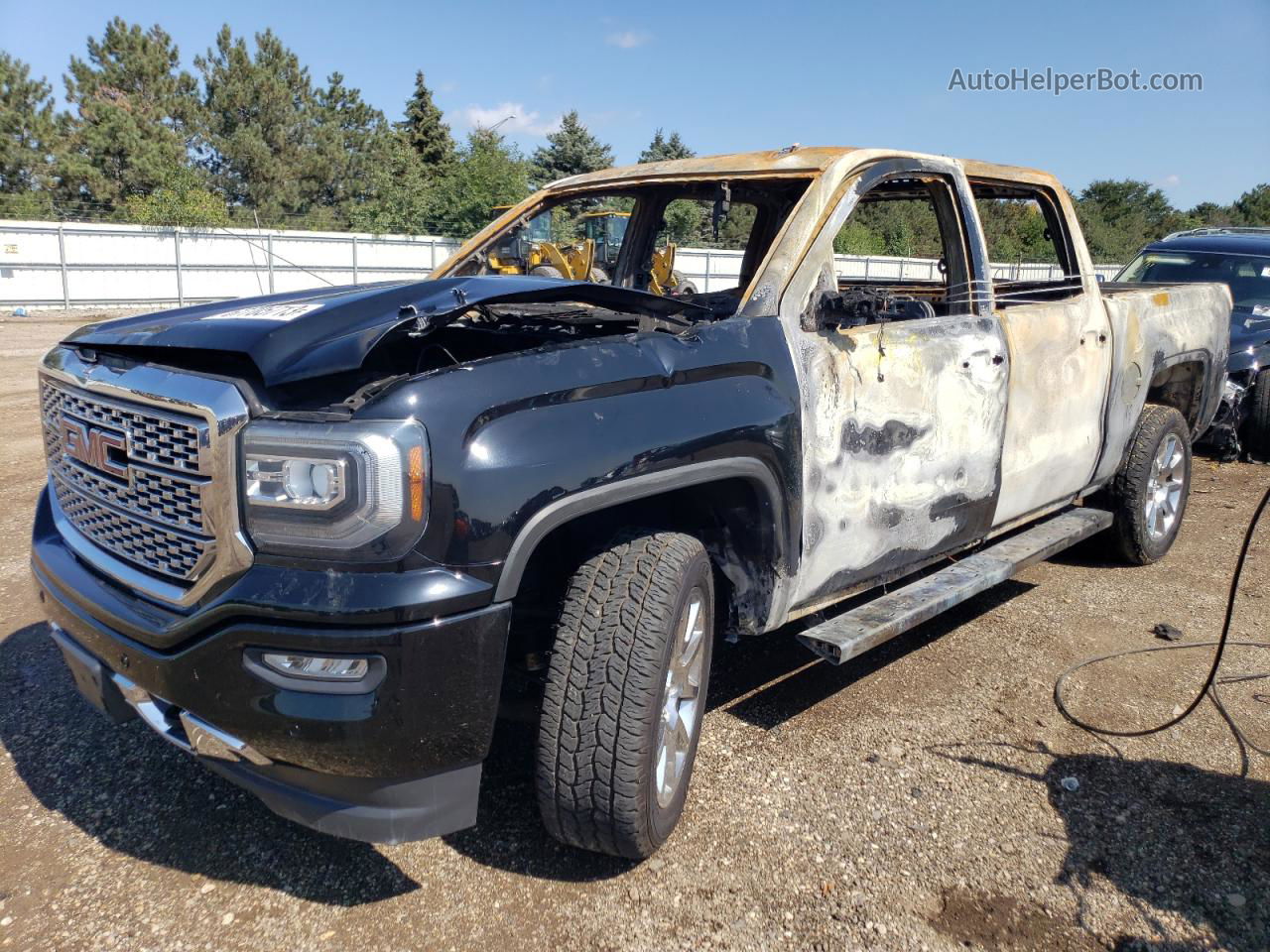 2016 Gmc Sierra K1500 Denali Black vin: 3GTU2PEJ7GG384449