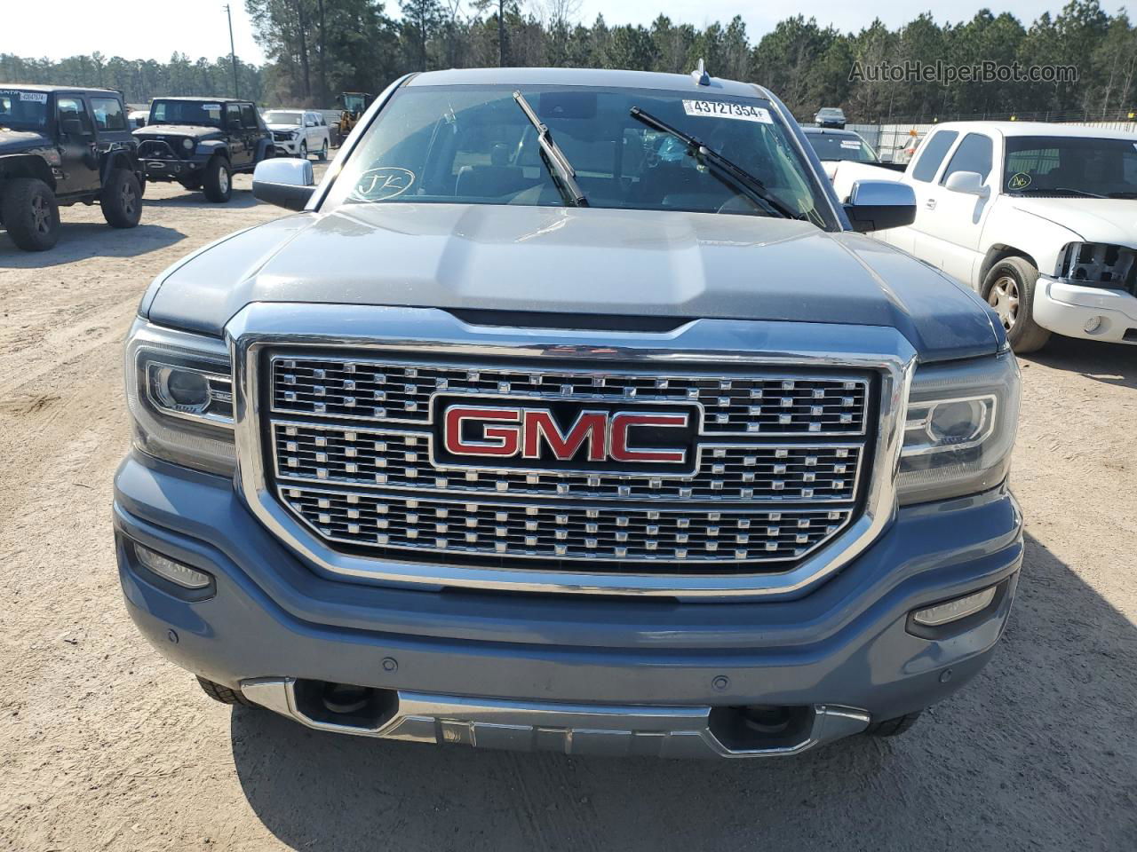 2016 Gmc Sierra K1500 Denali Blue vin: 3GTU2PEJ8GG105316