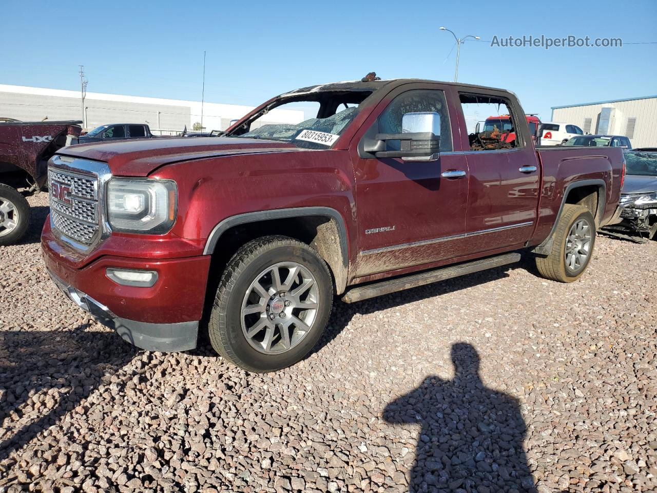 2016 Gmc Sierra K1500 Denali Red vin: 3GTU2PEJXGG245061